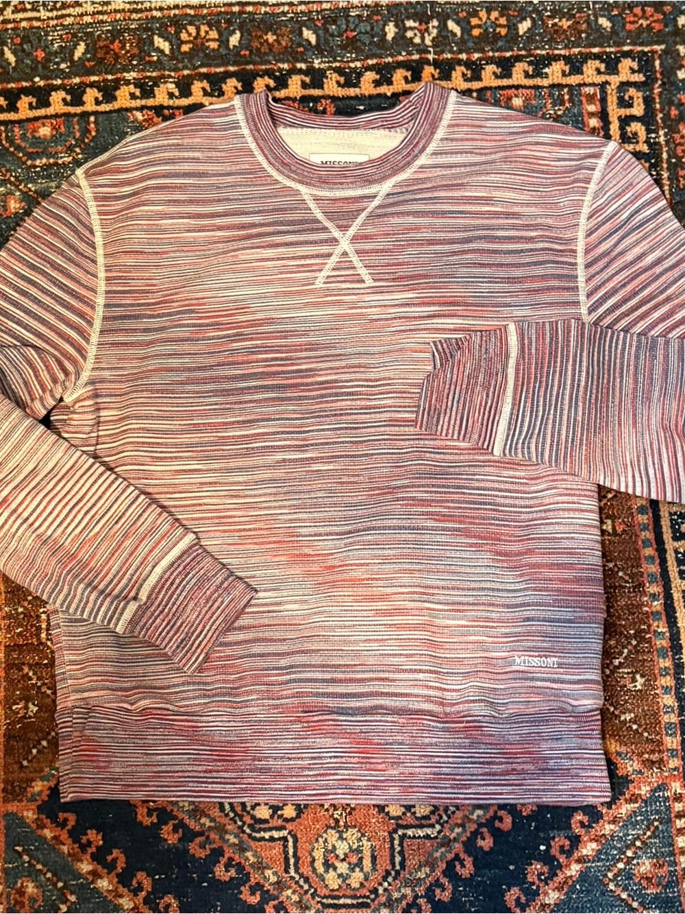 Missoni Men's Space-Dyed Cotton Crewneck Sweatshirt
